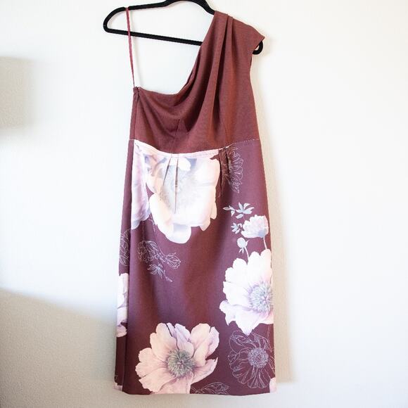 Ted Baker Nimala Stretch One Shoulder Midi Dress - Picture 2 of 5